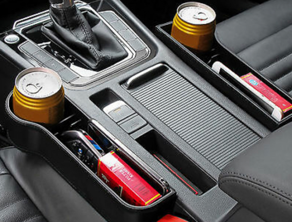 Driver & Passenger Car Seat Organisers * PAIR * Black Premium PU Leather - Image 6